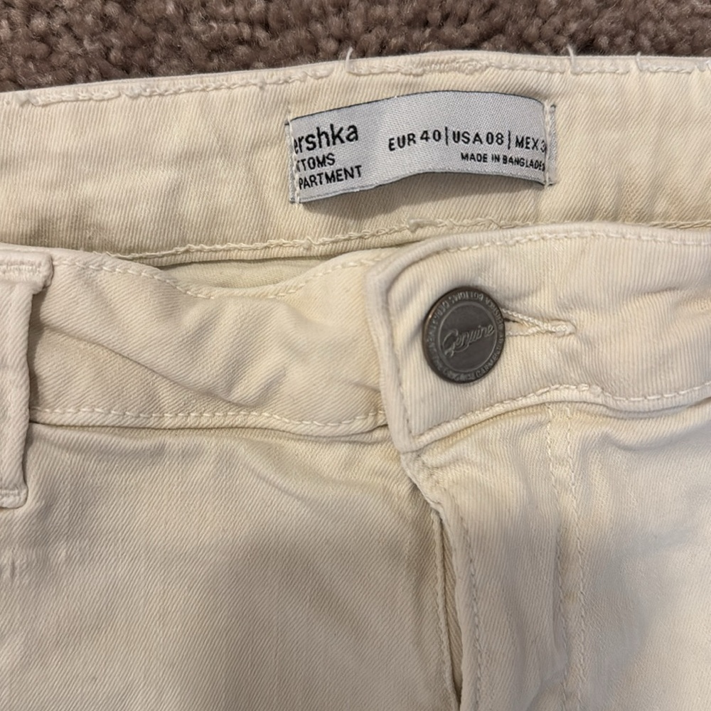 Bershka Cream Women's Jeans - Picture 3 of 5